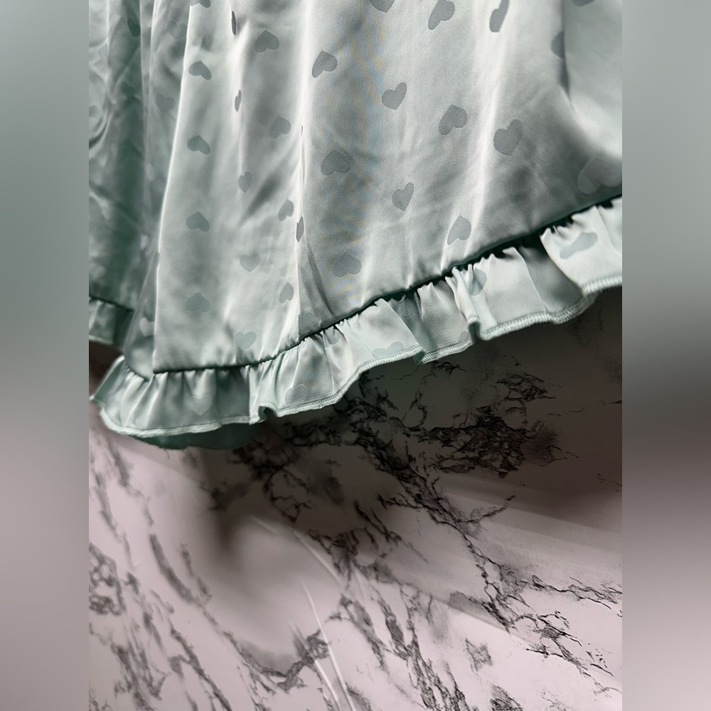 Mint Green Ruffle Shorts - Picture 5 of 6